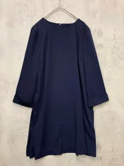 美品 ZARA basic ザラ ベーシック 7901/021/401 長袖 ミニ ワンピース sizeM/紺 ■■ レディース