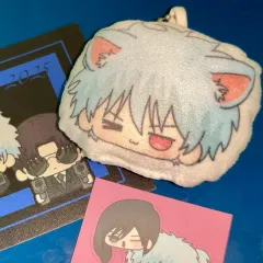 銀時様 銀魂 銀時 クッションキーホルダー (+特典 はがき ステッカー)