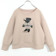 インゲボルグ★おしゃれなクマアップリケ♪ トレーナー ダンボールジャージ サイズ4(11号) くすみピンク系 z18991のサムネイル