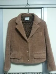 冬 キルティング ツイードジャケット