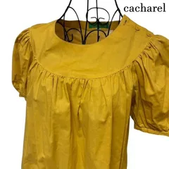 cacharel キャシャレル ヴィンテージ パフスリーブ ブラウス　マスタードイエロー　黄色系  レナウン