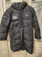 プーマ キッズ ダウンジャケット ロング丈 ブラック 130