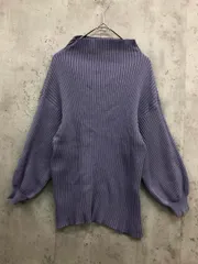 antiqua アンティカ PN-00026 ハイネック リブ ニット セーター sizeM/紫系 ■■ レディース