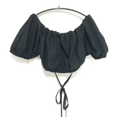 ザラ パフスリーブ クロップド ブラウス S_S1285