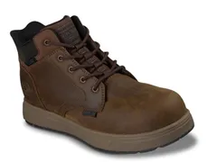 スケッチャーズ メンズ シューズ ブーツ・レインブーツ Skechers Hands Free Slipins Work SlipResistant Cliff Composite Toe Work Boot Mens Dark Brown ブラウン