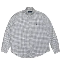 POLO RALPH LAUREN ギンガム CHECK シャツ 白 XL