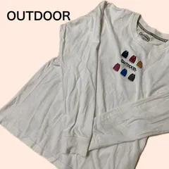 OUTDOOR アウトドア　長袖Tシャツ　男女兼用　ユニセックス　メンズ　レディース　白のサムネイル