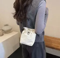 スマホポーチ ミニショルダー 軽量 男女兼用 ホワイト