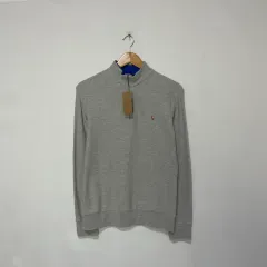 ポロラルフローレン ハーフジップアップ スウェット グレー L ヴィンテージ