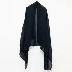 PLEATSPLEATS　プリーツプリーズ　ストール　変形　プリーツ　ポリエステル　ブラック　日本製　レディース　b00733のサムネイル