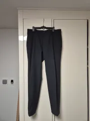 OLZEN ストレート バンディング スラックス チャコール(90)