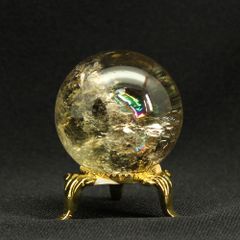 ブラジル産】天然シトリン スフィア（黄水晶） 約61.6mm - メルカリ