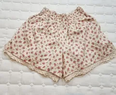 クリームローズ フラワー キュロットパンツ / レース LINE キュロット