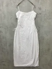 ZARA ザラ 3195/210/250 カットアウトミディドレス キャミソール ワンピース sizeL/白 ■◆ レディース