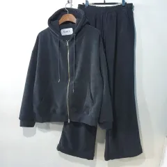 FW新作) パピー 起毛 フードジップアップ セット 3color