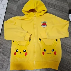ポケモン ピカチュウ ボア裏起毛パーカー ジップアップ 150
