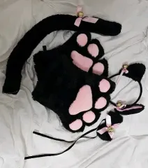 猫の耳と尻尾の装飾セット