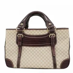 セリーヌ(Celine) セリーヌ ハンドバッグ マカダム ブギー キャンバス ベージュ ブラウン シャンパンレディース P2567057