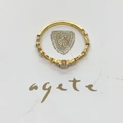 m5447 アガット agete K18 D0.08ct リング 総重量 1.15g