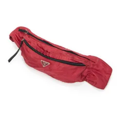 [中古] PRADA プラダナイロンベルトバッグ赤ナイロンキャンバスA
