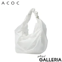 アコック トートバッグ レディース ブランド ACOC ギャザーハンドル 軽い 軽量 韓国 薄い 生地 無地 肩掛け シンプル おしゃれ 柔らかい かわいい 大人 A4 Mid Tangle Twist Bag 225BG666 Whiteのサムネイル
