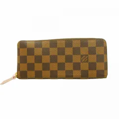 【6cc4142】ルイヴィトン 長財布 ダミエ ポルトフォイユクレマンス  N41626 ブラウン ローズバレリーヌ【中古】レディース