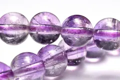 【１点物】透明感抜群！ スーパーセブンアメジスト　7mm　ブレスレット パワーストーン 天然石 _MC6883