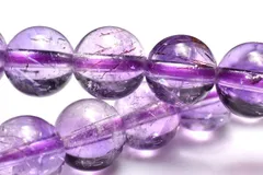【１点物】透明感抜群！ スーパーセブンアメジスト　7mm　ブレスレット パワーストーン 天然石 _MC6886