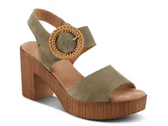 スプリングステップ レディース シューズ サンダル プラットフォーム Spring Step Gamona Platform Sandal Olive Green グリーン