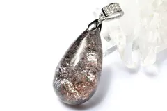 【１点物】庭園水晶 ガーデンクォーツ　29x16mm　ドロップ ペンダントトップ パワーストーン 天然石 _PD667