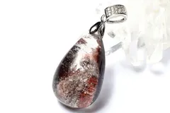 【１点物】庭園水晶 ガーデンクォーツ　27x17mm　ドロップ ペンダントトップ パワーストーン 天然石 _PD668