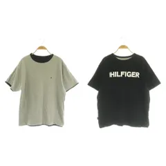 トミーヒルフィガー TOMMY HILFIGER リバーシブルTシャツ 半袖 ロゴ グレー ブラック /MY ■OS ■ECE003