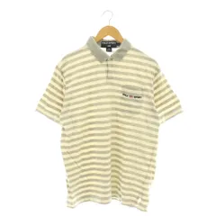 ラルフローレン RALPH LAUREN POLO SPORT ポロシャツ 半袖 レギュラーカラー ハーフボタン ボーダー柄 L グレー アイボリー /BB ■ECE003