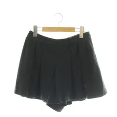 バーバリーブルーレーベル BURBERRY BLUE LABEL ショートパンツ ワイド ワンカラー ロゴ ウール混 38 紺 ネイビー /BB ■ECE003