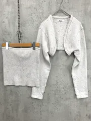 VANNIE U ヴァニーユー VNIZI244005 ラメスパンコールボレロアンサンブル ニット セーター sizeF/白 ■■ レディース