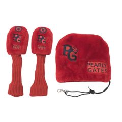 PEARLY GATES ヘッドカバー 3点セット レッド - メルカリ