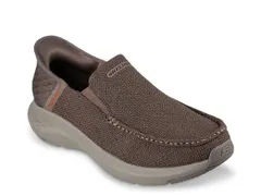 スケッチャーズ メンズ シューズ スニーカー リラックスフィット Skechers SlipIns Relaxed Fit Parson Ralven SlipOn Sneaker Mens Dark Taupe トープ