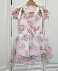 リズリサ(LIZ LISA) ローズ オフショルダー シフォン オールインワン / ワンピースフィット