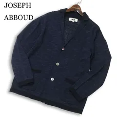 JOSEPH ABBOUD ジョセフ アブード 通年★ ニット ジャケット カーディガン Sz.L メンズ 紺 ネイビーのサムネイル