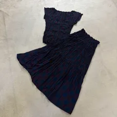 UNIQLO UNIQLO ユニクロ INES DE LA FRESSANGEイネス・ド・ラ・フレサンジュ コラボ シフォンツイストプリーツブラウス ツイストプリーツロングスカート セットアップ 上下セット レディースMサイズ