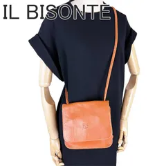 イルビゾンテ IL BISONTE ショルダーバッグ レザー ブラウン 斜めがけ  【価格】8000