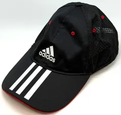 ゴルフキャップ アディダス  黒 メッシュ 約56㎝ 中古品 (17036)