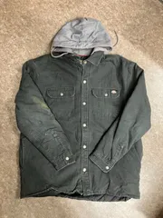 DICKIES フード付きワークジャケット ブラック L US古着