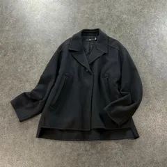 +J UNIQLO プラスジェイ ユニクロ ダブルフェイスシャツジャケット メルトンウール ダークグレー レディース 211-446354のサムネイル