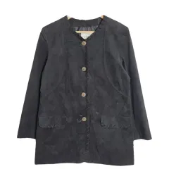 C C35 CAREER CITY ブラック スウェード ジャケット L ヴィンテージ