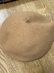 ベレー帽 キャメルカラー (ウール100)