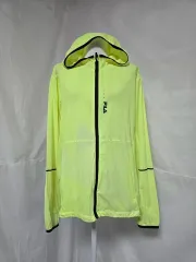 FILA フィラ 蛍光 イエロー 軽量 フード ウインドブレーカー ジャケット メンズ 105 1126