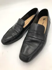 FABIO RUSCONI ファビオルスコーニ イタリア製 コイン ローファー シューズ size37/黒 ■■ レディース