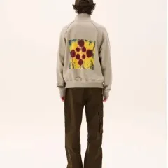 ETCE フラワー ブルゾン ジップアップ