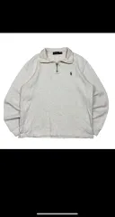 ポロラルフローレン ハーフジップアップ スウェット グレー